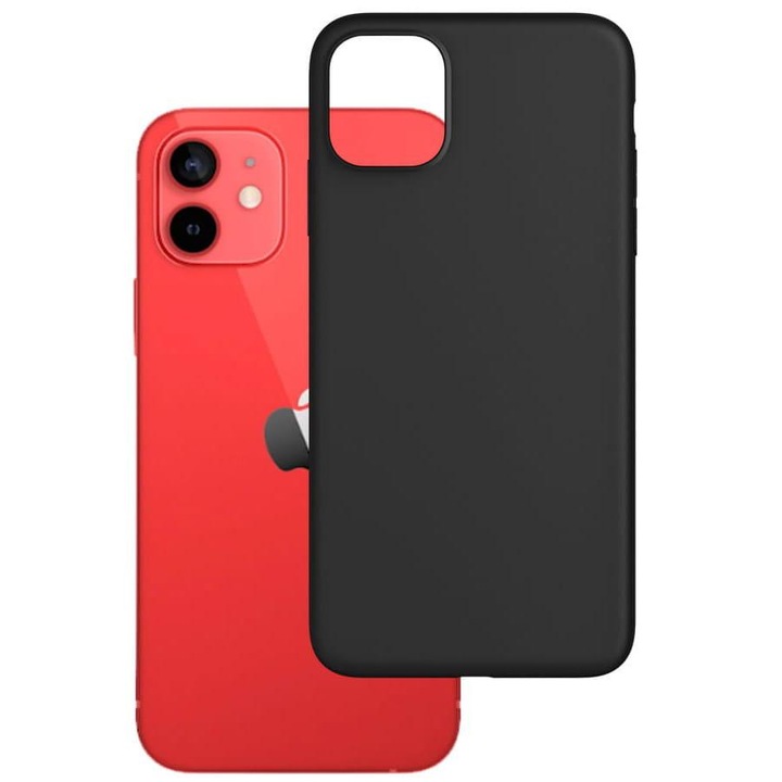 Husa pentru Apple iPhone 12 / 12 Pro, 3MK, Neagra Mata