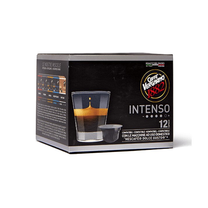 Capsula Caffe Vergnano – Intenso, compatibil Nescafe Dolce Gusto, 12capsule, 90g
