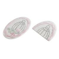 Set 2 covorase de baie, Chilai, Sweet Bird Pink, multicolor