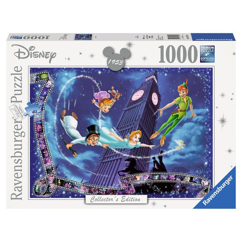 Puzzle Disney Classics Peter Pan , 1000 piese , 70 x 50 cm, Negru