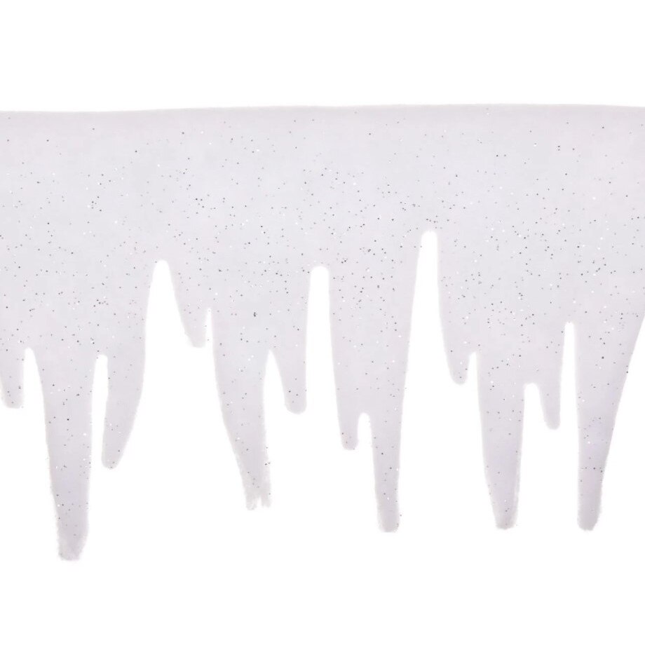 Banner decorativ pentru Craciun, Zola, alb, turturi cu sclipici, 200x25 cm