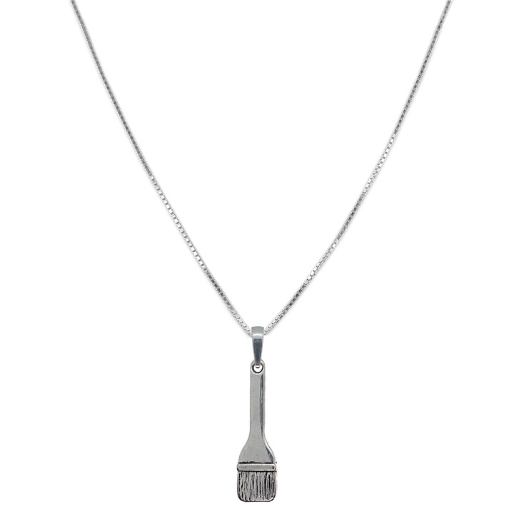 Lantisor argint personalizat pandantiv Pensula 9637VEN460 Dras 3590, Argintiu, 55 CM