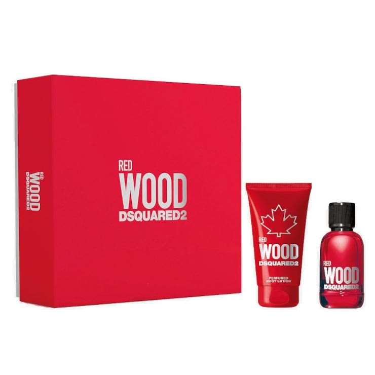 Set Dsquared2, Red Wood, Femei: Apa de Toaleta, 30 ml + Lotiune de corp, 50 ml