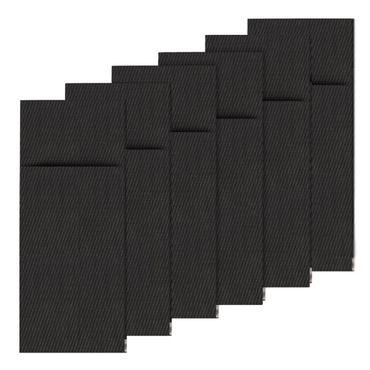 Set 6 suporturi pentru tacamuri, plastic, 24 x 9 cm, "Rahmen", Antracit - Saleen