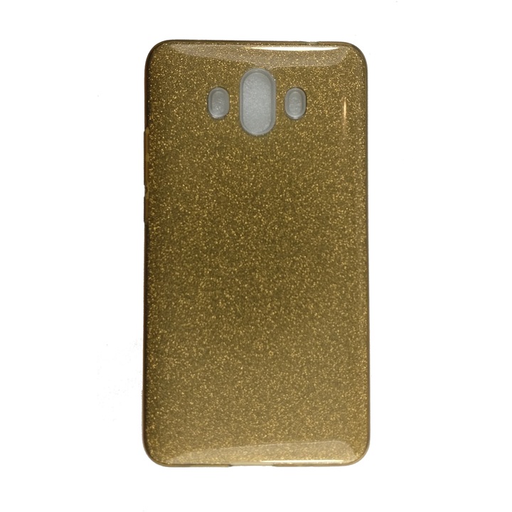 Husa compatibila cu Huawei Mate 10 Silicon cusclipici Glitter Gold