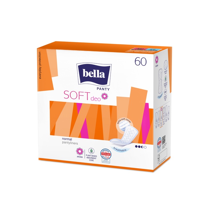 Дамски превръзки Bella Panty Soft Deo, ежедневни, 60 бр