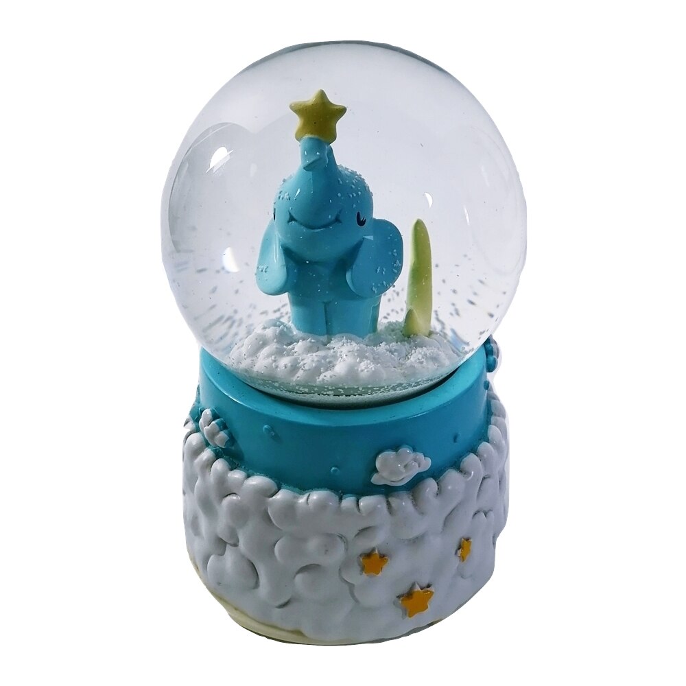 Glob muzical de zapada, model Elefant, multicolor, 14cm