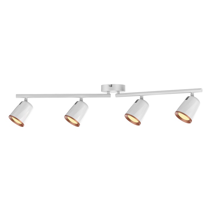 Спот Rabalux SOLANGE, 4х 6W LED 3000К, Бял/Златист