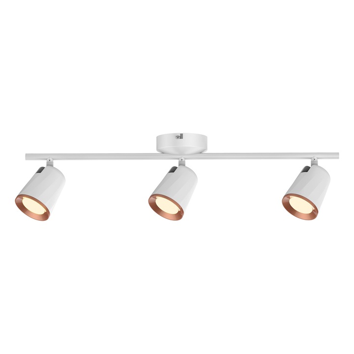 Спот Rabalux SOLANGE, 3х6W LED 3000К, Бял/Златист