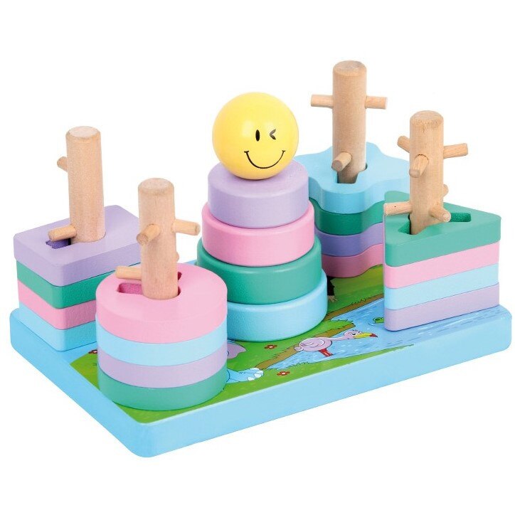 Jucarie educativa de sortare forme din lemn