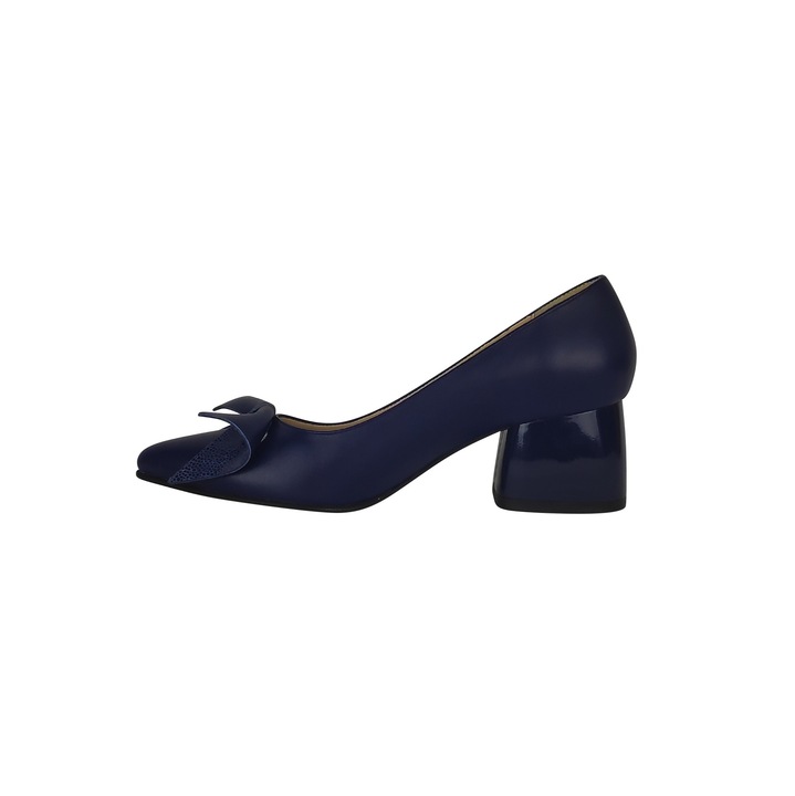 Pantofi dama piele naturala, model Capri P273, stiletto, nude, Albastru
