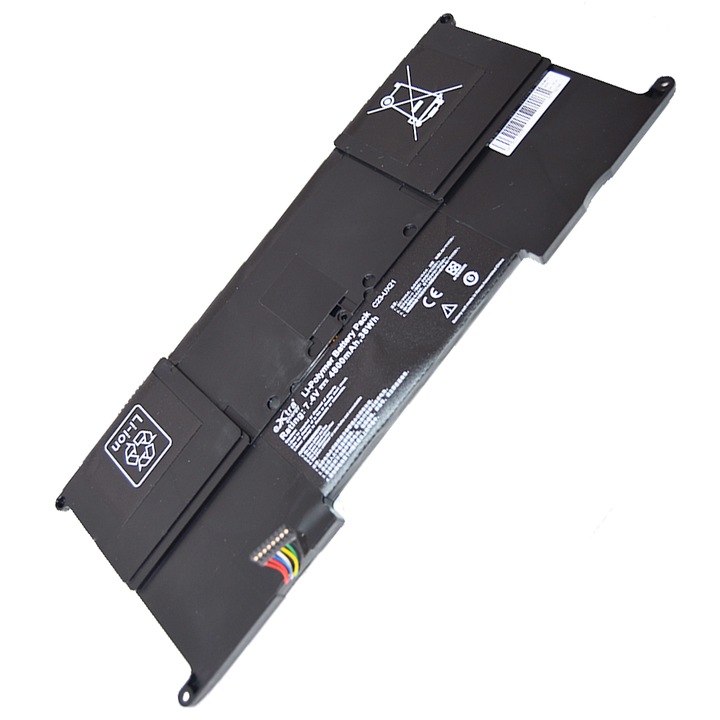 Li-Polymer laptop akkumulátor használható Asus UX21E UX21 UX21A C23-UX21 4800 mAh 6 cellával