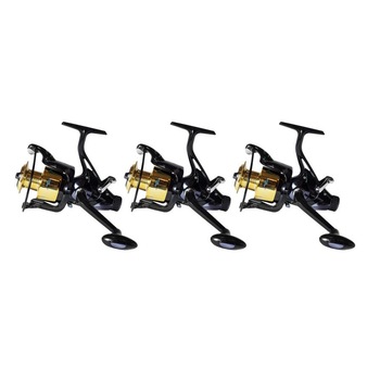 Kit 3 Mulinete YC60 echipata cu 9 rulmenti (8+1), baitrunner si tambur de rezerva Kit 3 Mulinete YC60 echipata cu 9 rulmenti (8+1), baitrunner si tambur de rezerva