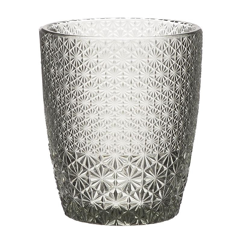 Set 6 pahare din sticla, gri, 210 ml