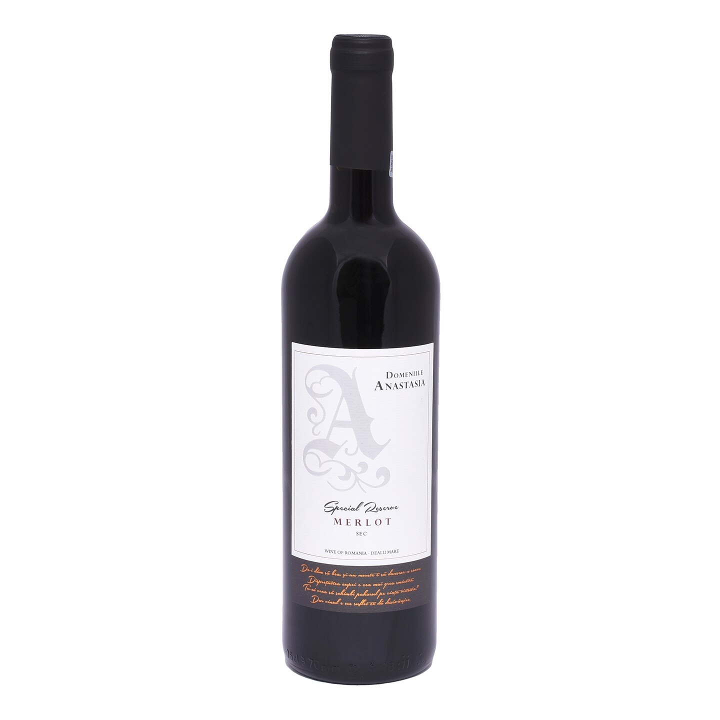 Vin rosu Domeniile Anastasia, Merlot sec 2015, 13%, 0.75l