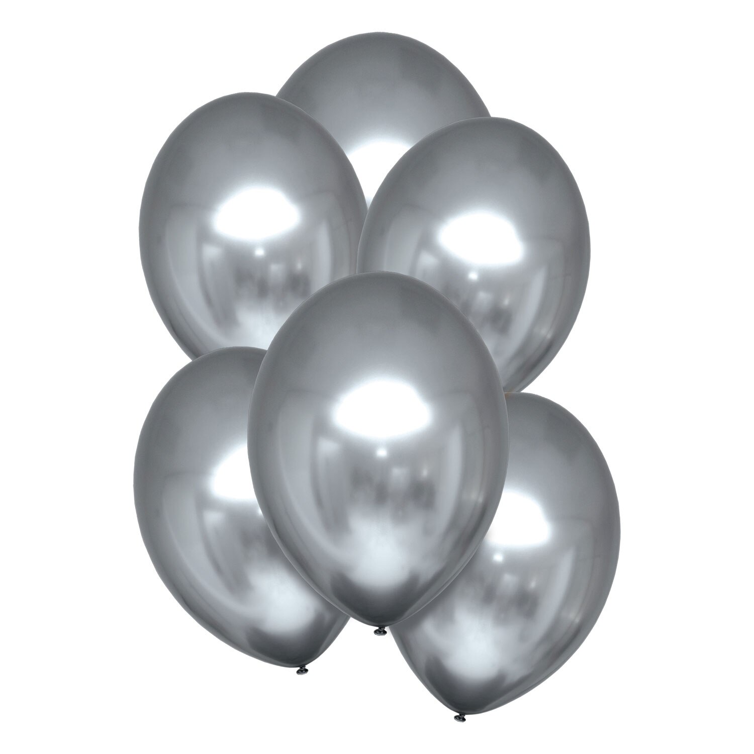 Baloane latex Satin Lux Argintii, Amscan, Set 50, 9906958