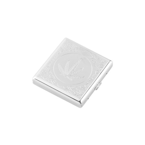 Tabachera Angel Premium 20 tigari, chrome cu lamele metalice