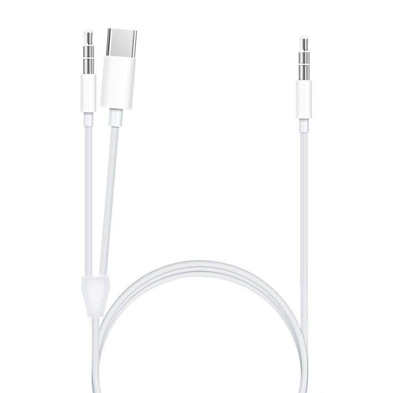 Cablu audio 2 in 1 Type C si Jack 3.5 mm, 1 m, Alb, BBL1900