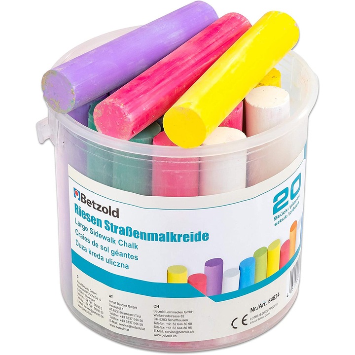 Creta colorata desen asfalt 20 buc/galetusa