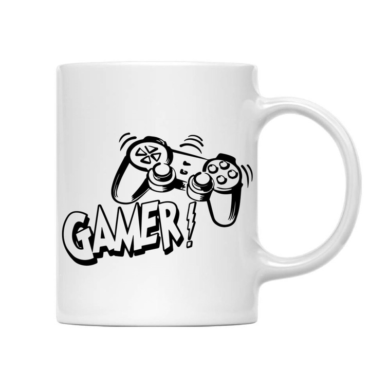 Cana Gamer, Lenka Dekor, Alb/Negru