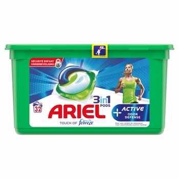 Detergent Capsule Ariel All-in-1 Active Odor Defensive 32 spalari Detergent Capsule Ariel All-in-1 Active Odor Defensive 32 spalari