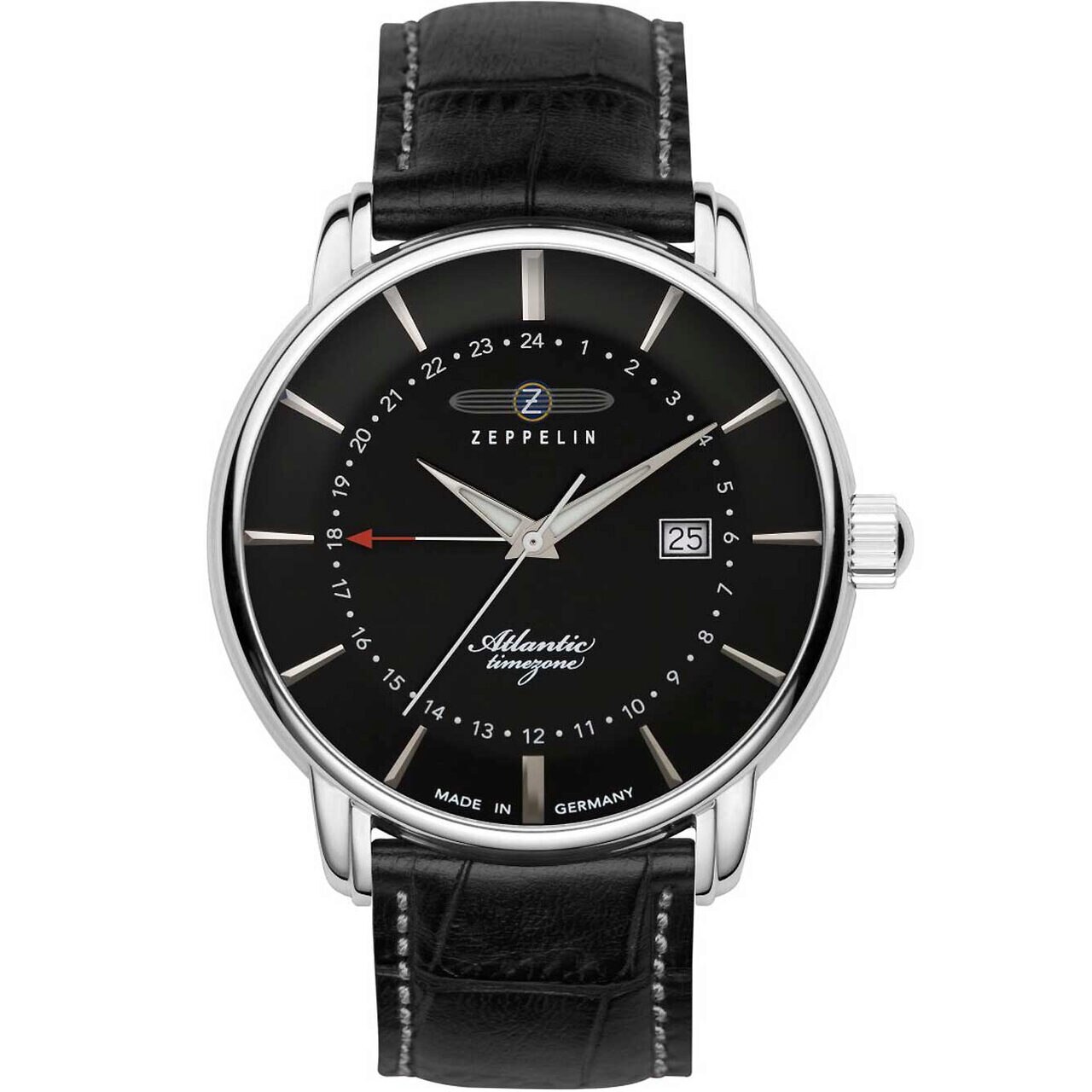 Ceas barbatesc Zeppelin 8442-2, Quartz, 41mm, 5ATM, Argintiu