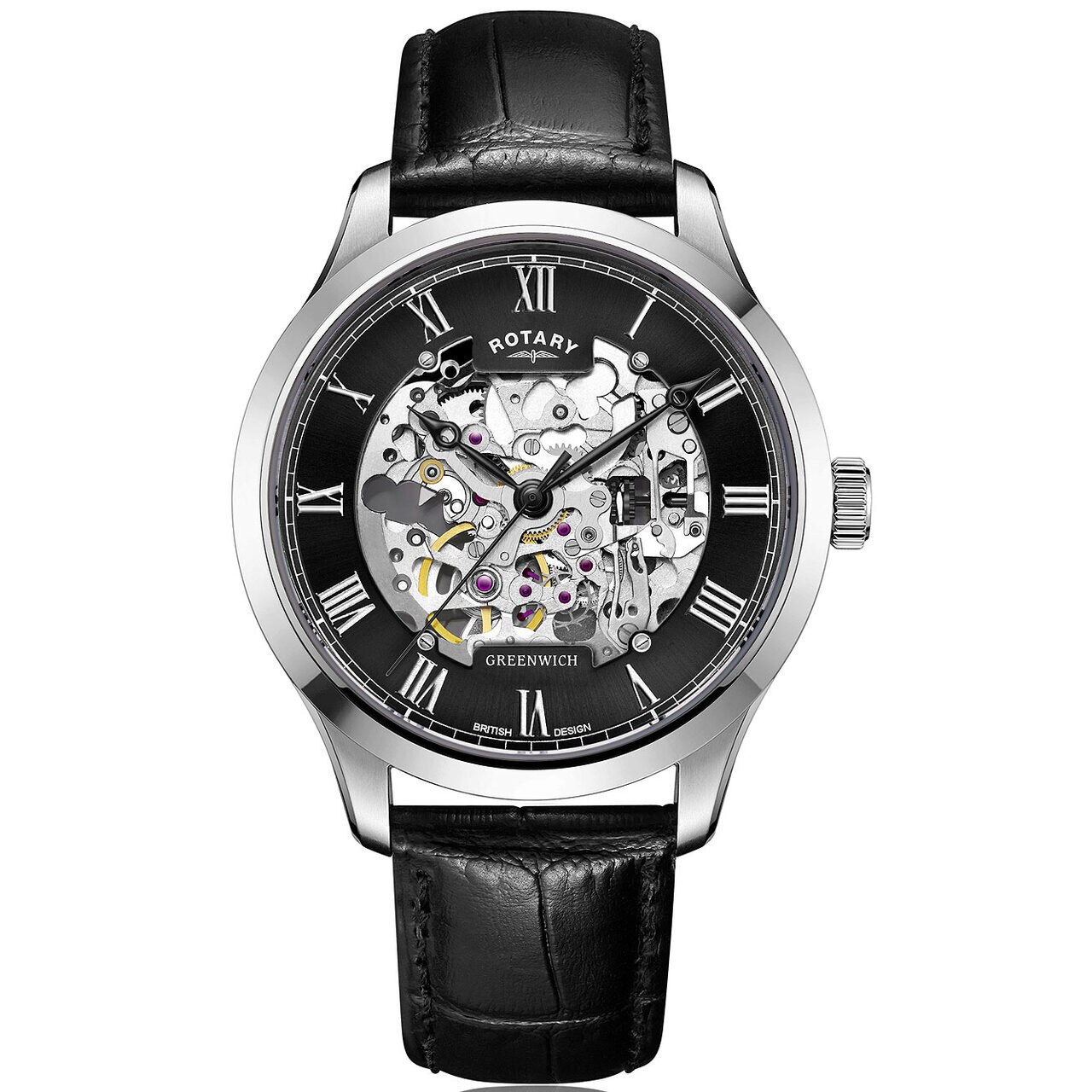 Ceas barbatesc Rotary GS02940/30, Automatic, 42mm, 5ATM, Argintiu