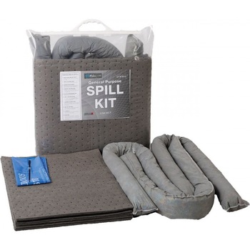 Kit universal de interventie rapida pentru scurgeri de lichide industriale - 70L gri Kit universal de interventie rapida pentru scurgeri de lichide industriale - 70L gri