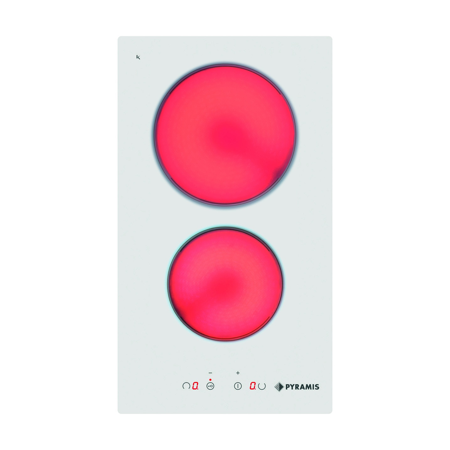 Plita vitroceramica Pyramis 29HL 246 , 2 zone de gatit, 9 trepte de putere, Touch Control, Timer, Alb