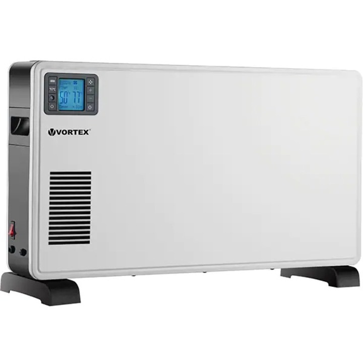 Convector Vortex VO4231, 2300W, 3 trepte de putere, Termostat, Display LCD, Telecomanda, Alb