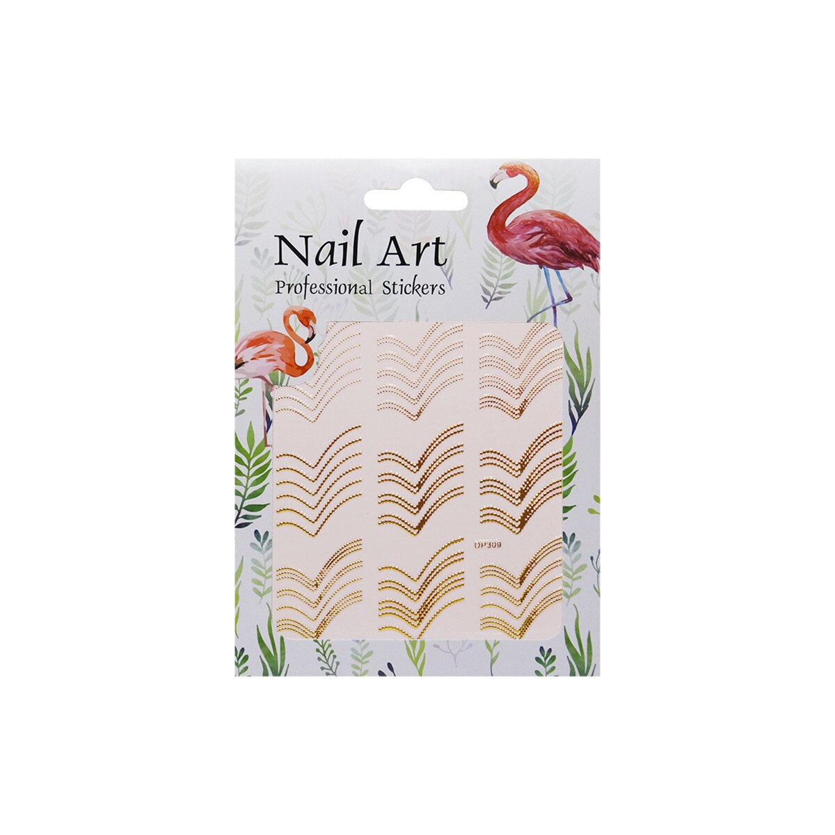 Matrita autoadezive pentru unghii, MoonbasaNails, DP309, Aur
