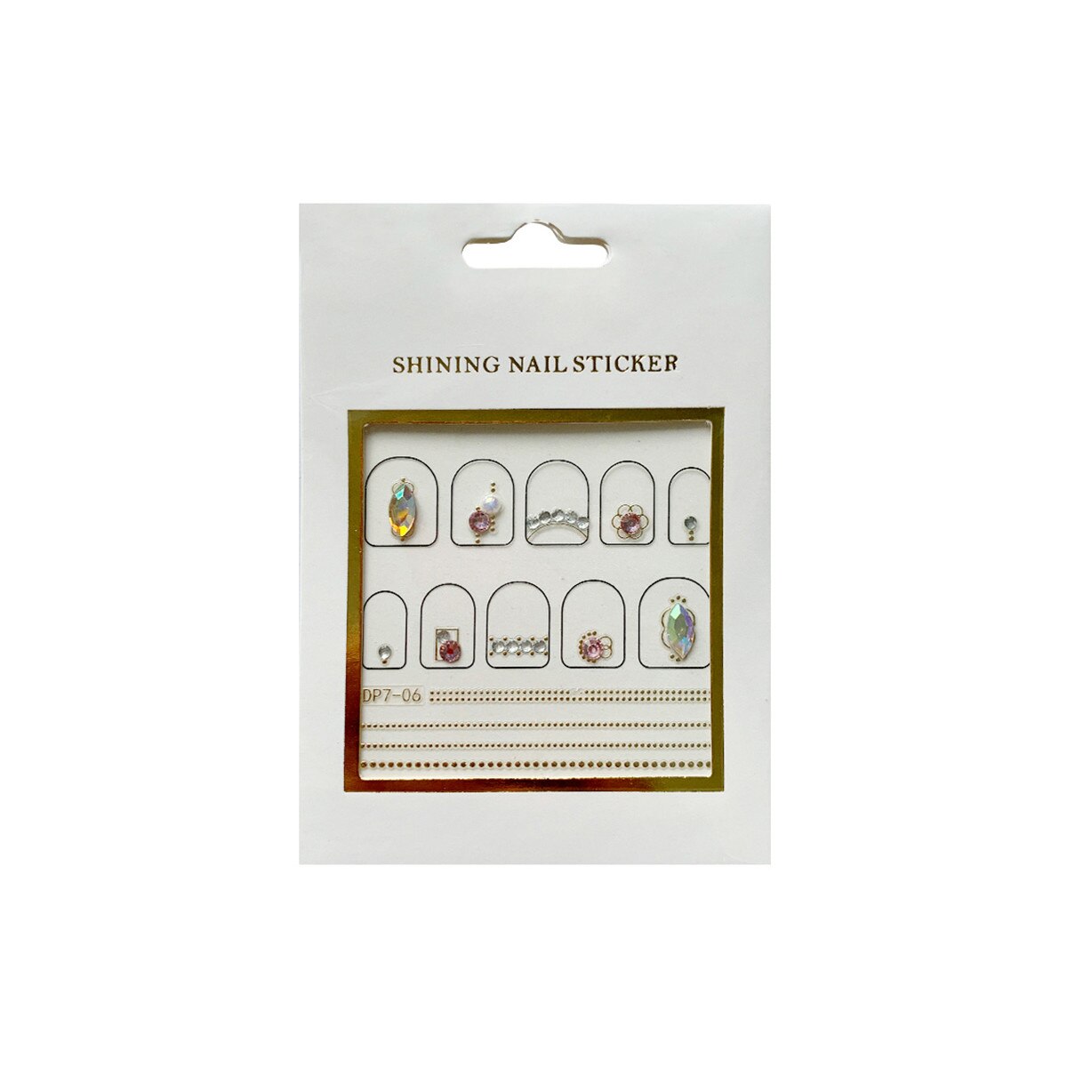 Stickere pentru unghii MoonbasaNails, DP7-06, Multicolor