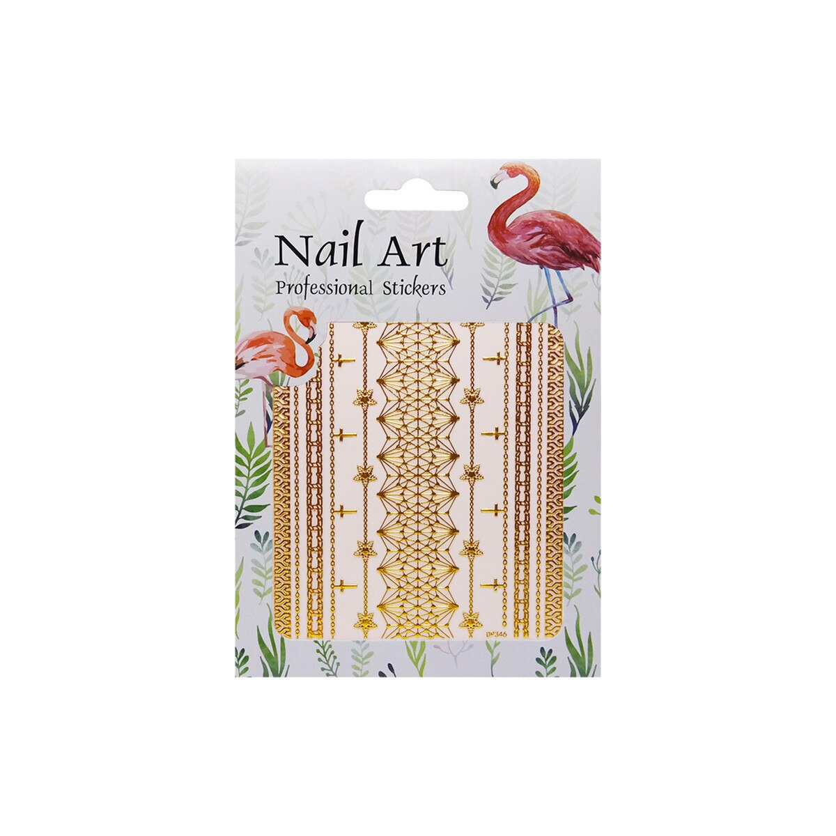 Matrita autoadezive pentru unghii, MoonbasaNails, DP346, Aur