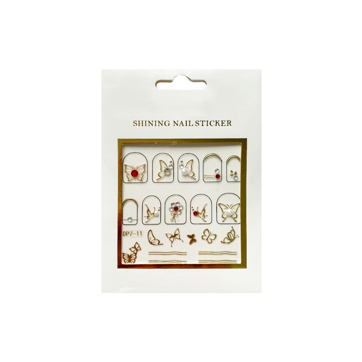 Stickere pentru unghii MoonbasaNails, DP7-11, Multicolor