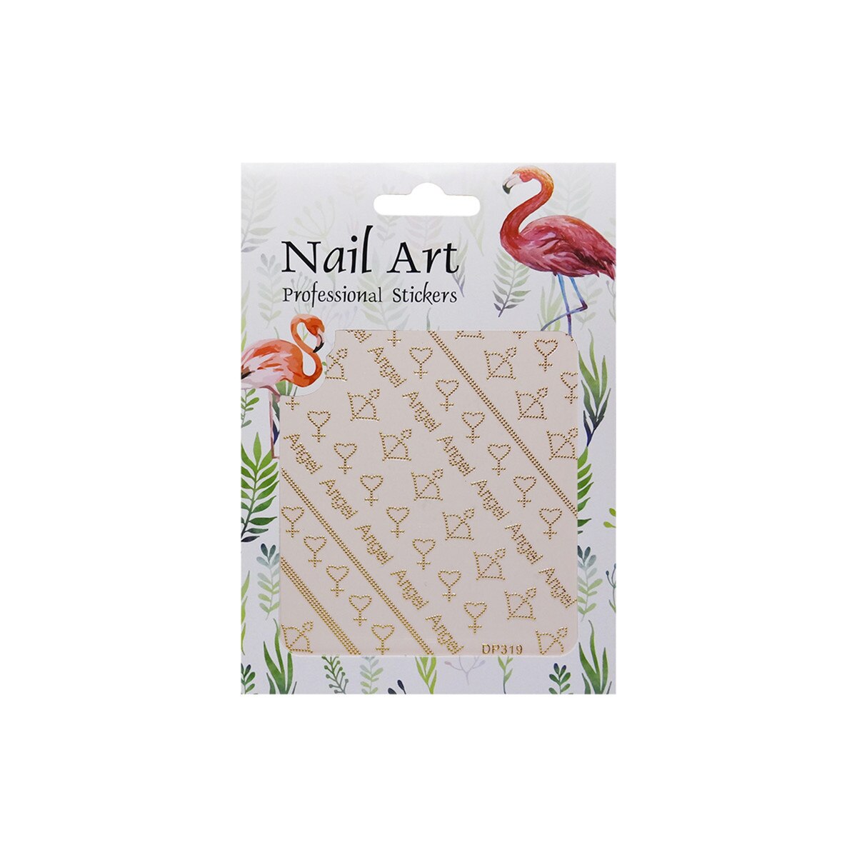 Matrita autoadezive pentru unghii, MoonbasaNails, DP319, Aur