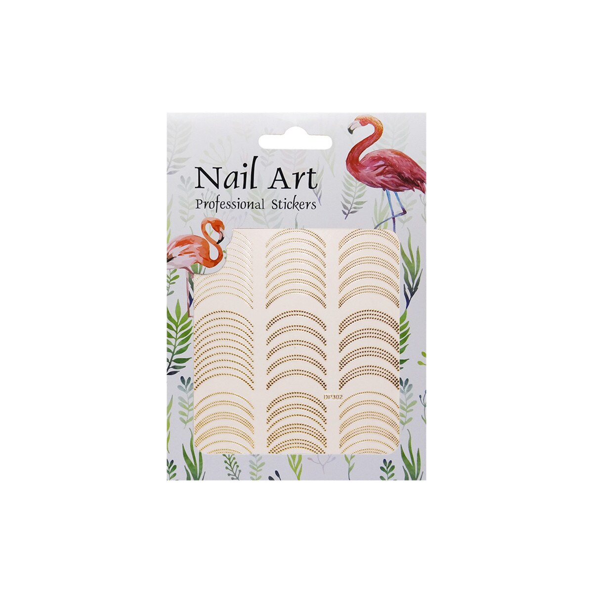 Matrita autoadezive pentru unghii, MoonbasaNails, DP302, Aur