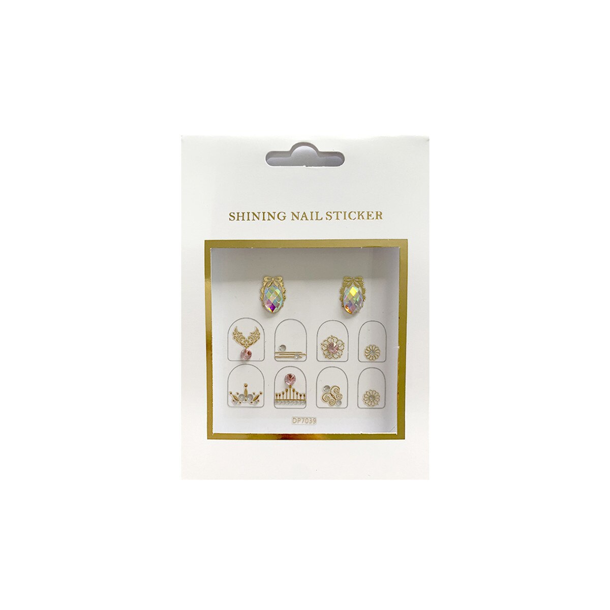 Stickere pentru unghii MoonbasaNails, DP7039, Multicolor