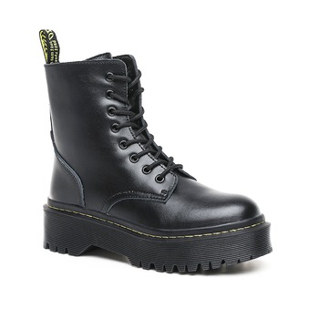 Bocanci piele naturala cu platforma neimblaniti Helter, ShoeFever, Negru Bocanci piele naturala cu platforma neimblaniti Helter, ShoeFever, Negru