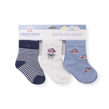 Set 3 perechi de sosete 2-3 ani KikkaBoo Love Rome Blue Set 3 perechi de sosete 2-3 ani KikkaBoo Love Rome Blue