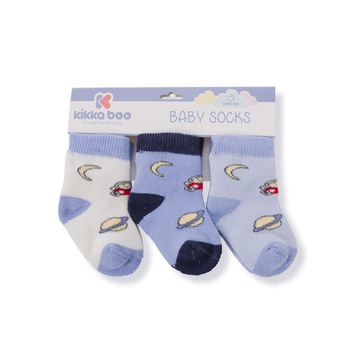 Set 3 perechi de sosete din bumbac flausate 2-3 ani Thermal Sky Blue Set 3 perechi de sosete din bumbac flausate 2-3 ani Thermal Sky Blue