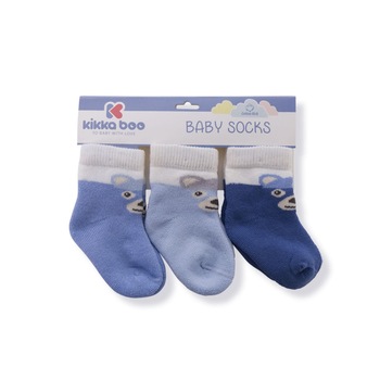 Set 3 perechi de sosete din bumbac flausate 2-3 ani Thermal Bear Blue Set 3 perechi de sosete din bumbac flausate 2-3 ani Thermal Bear Blue