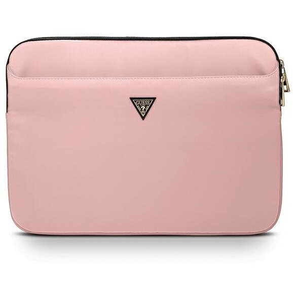 Husa Guess Nylon Triangle Logo compatibila cu laptop 13 inch Pink