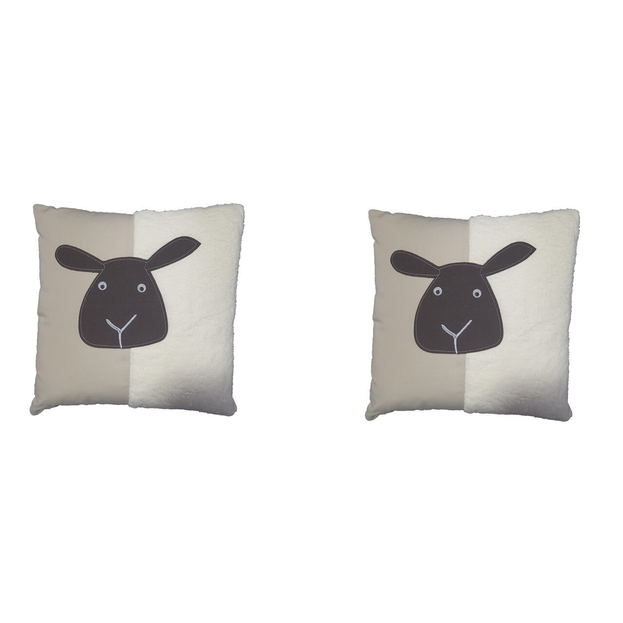 Set 2 perne decorative premium, 43 x 43 cm, oaie, husa detasabila, George Home