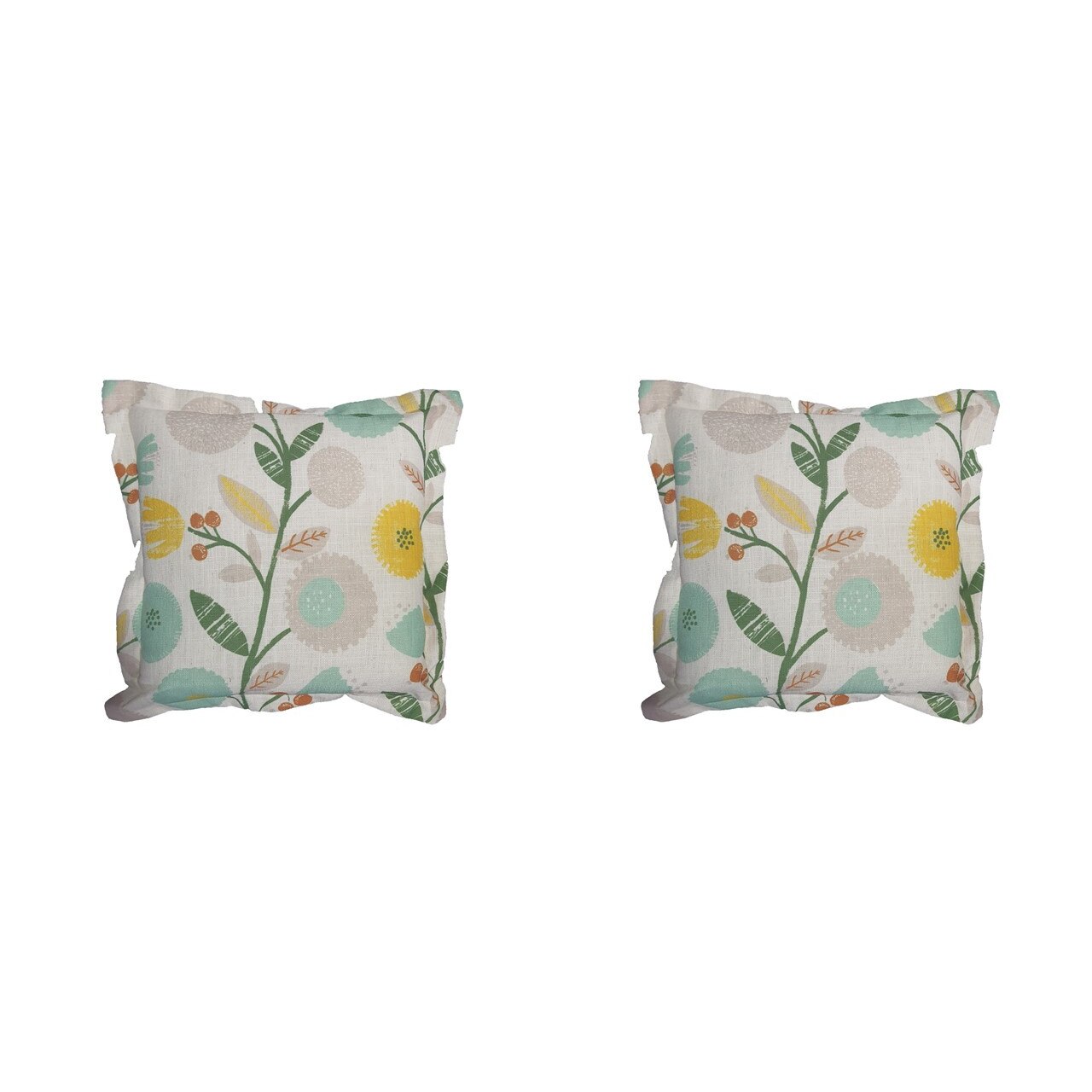 Set 2 perne decorative premium, 43 x 43 cm, floral, husa detasabila, George Home