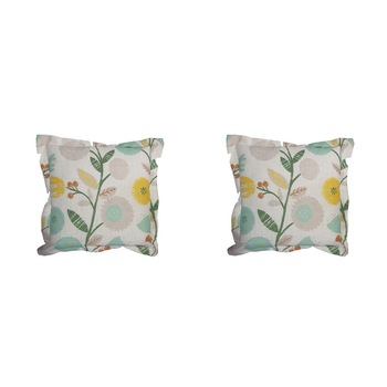 Set 2 perne decorative premium, 43 x 43 cm, floral, husa detasabila, George Home Set 2 perne decorative premium, 43 x 43 cm, floral, husa detasabila, George Home