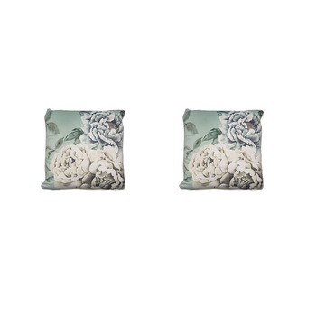 Set 2 perne decorative premium, 43 x 43 cm, flori albe, husa detasabila, George Home Set 2 perne decorative premium, 43 x 43 cm, flori albe, husa detasabila, George Home