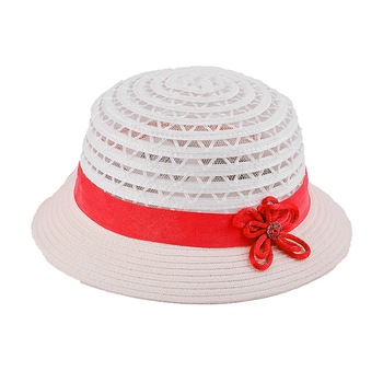 Palarie, Mayoral, fete, alb/roz, marimea 54 Palarie, Mayoral, fete, alb/roz, marimea 54