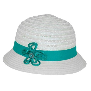 Palarie, Mayoral, fetite, alb/verde, marimea 52 Palarie, Mayoral, fetite, alb/verde, marimea 52