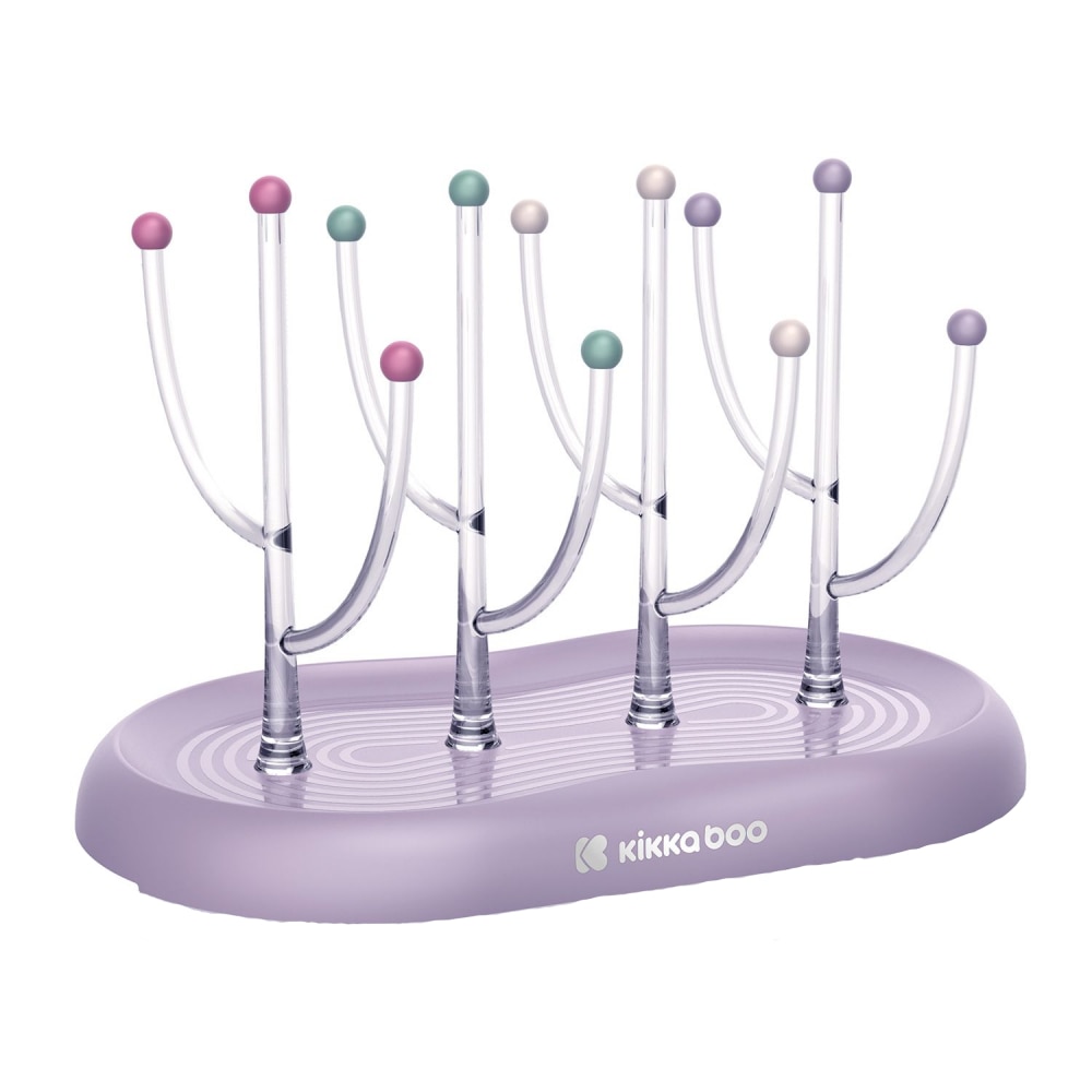 Suport pentru biberoane KikkaBoo Marble Lilac