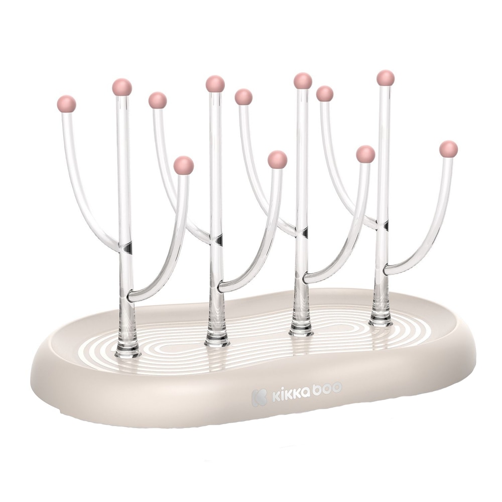 Suport pentru biberoane KikkaBoo Marble Beige